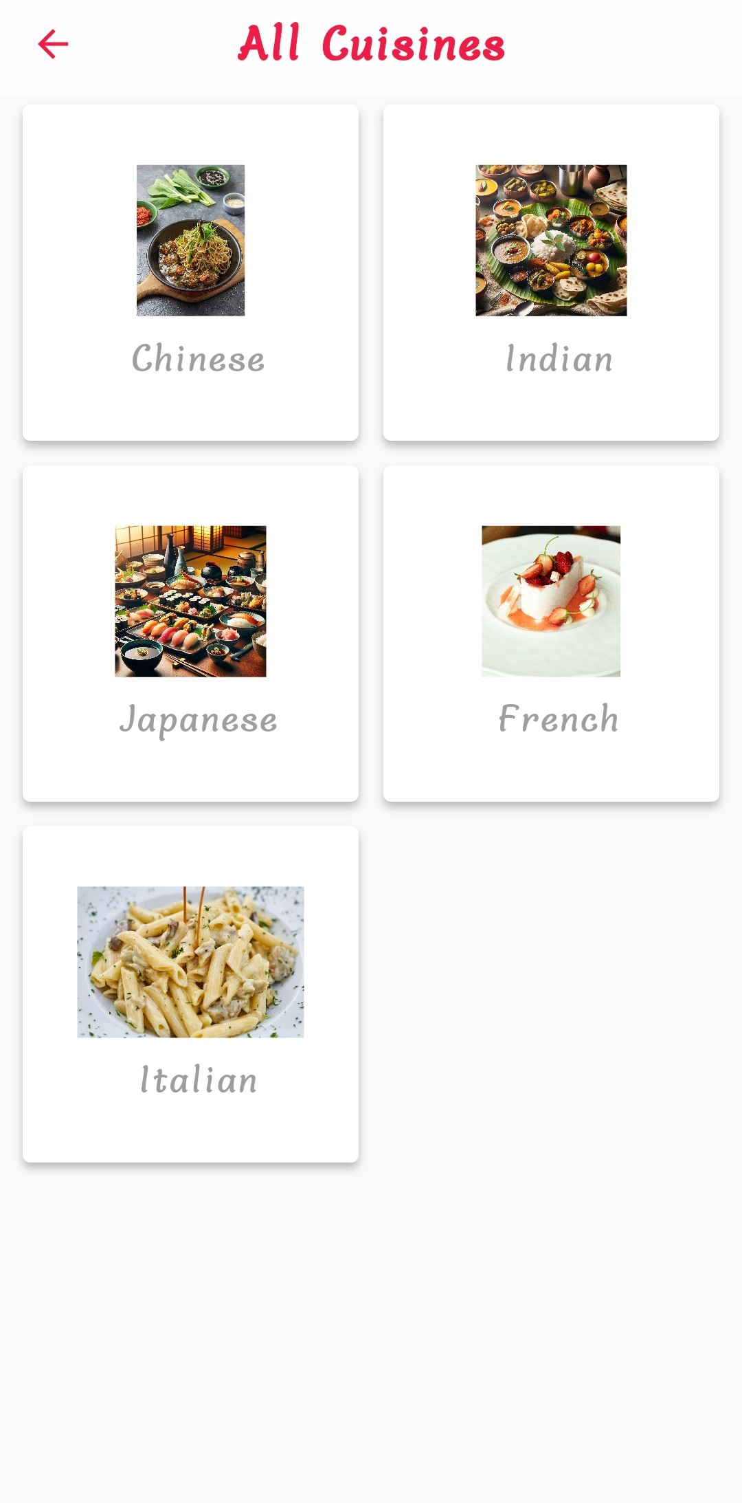 Restaurant Booking App Interface